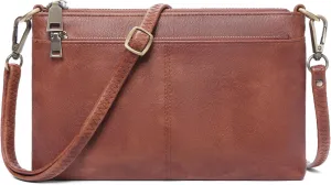 SENDEFN Leather Crossbody Bag for Women Small Clutch Purses Crossbody Shoulder Handbag Wallet Purses RIFD Card Slots
