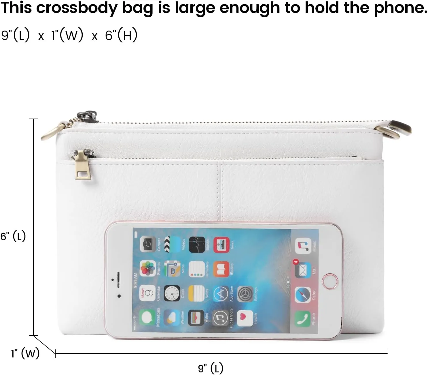 SENDEFN Leather Crossbody Bag for Women Small Clutch Purses Crossbody Shoulder Handbag Wallet Purses RIFD Card Slots