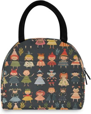 senya Lunch Bag Tote Bag Picnic Travel Cooler Lunch Holder Human Graffiti Lunch Handbags Box