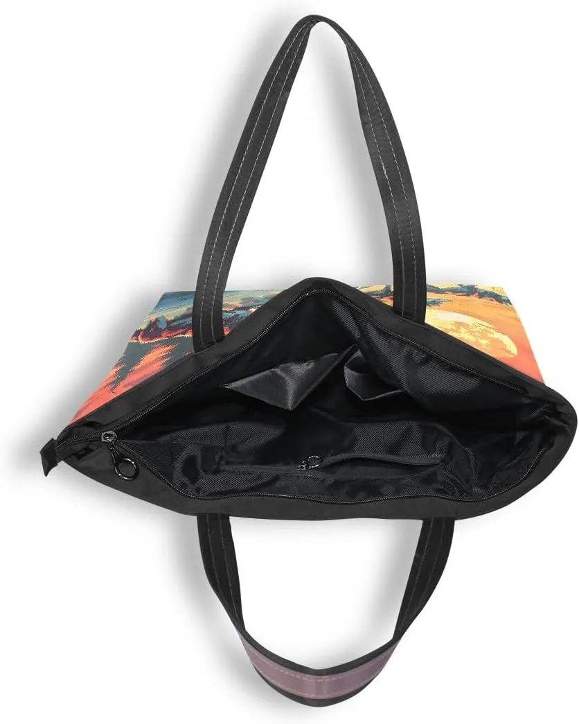 senya Running Wolves Downhill Shoulder Bags Large Handle Ladies Handbag
