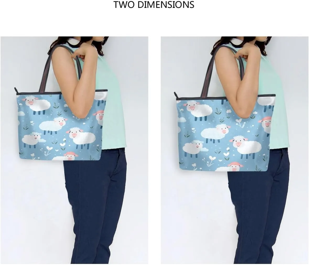 senya Small Cute Sheep Shoulder Bags Large Handle Ladies Handbag