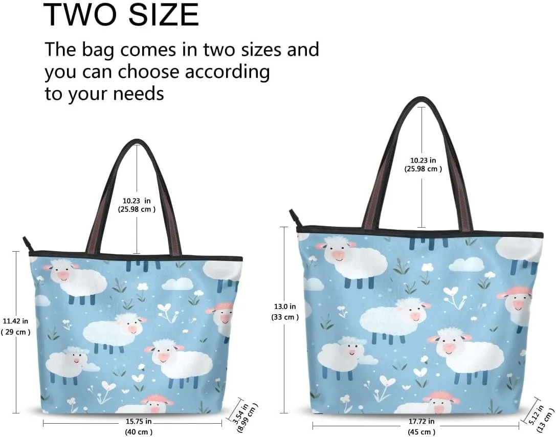 senya Small Cute Sheep Shoulder Bags Large Handle Ladies Handbag