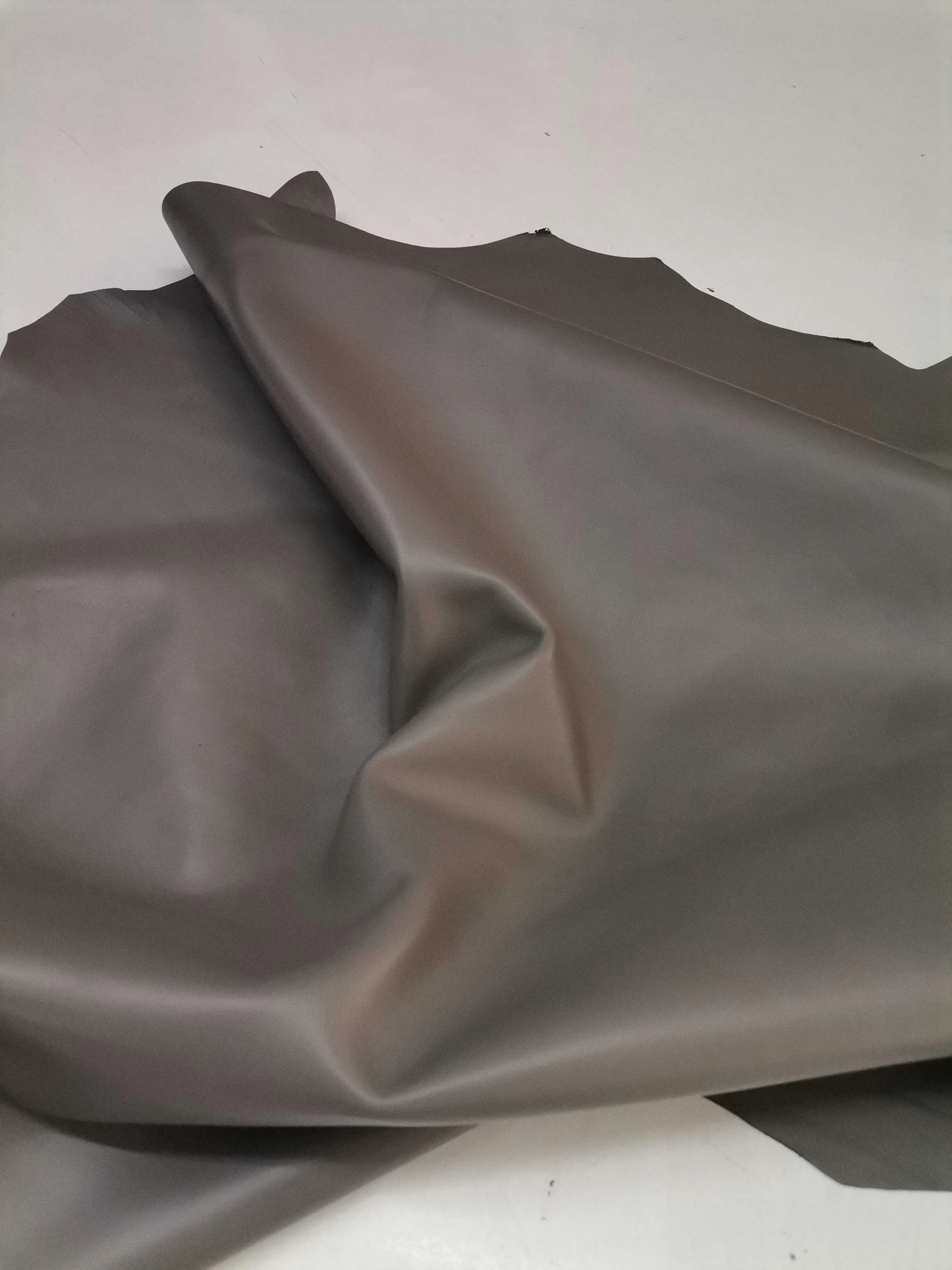 Sheep Nappa genuine leather sheets, Lambskin leather hide for crafts col. Warm Grey, thick. 0,9mm (2 1/2oz)