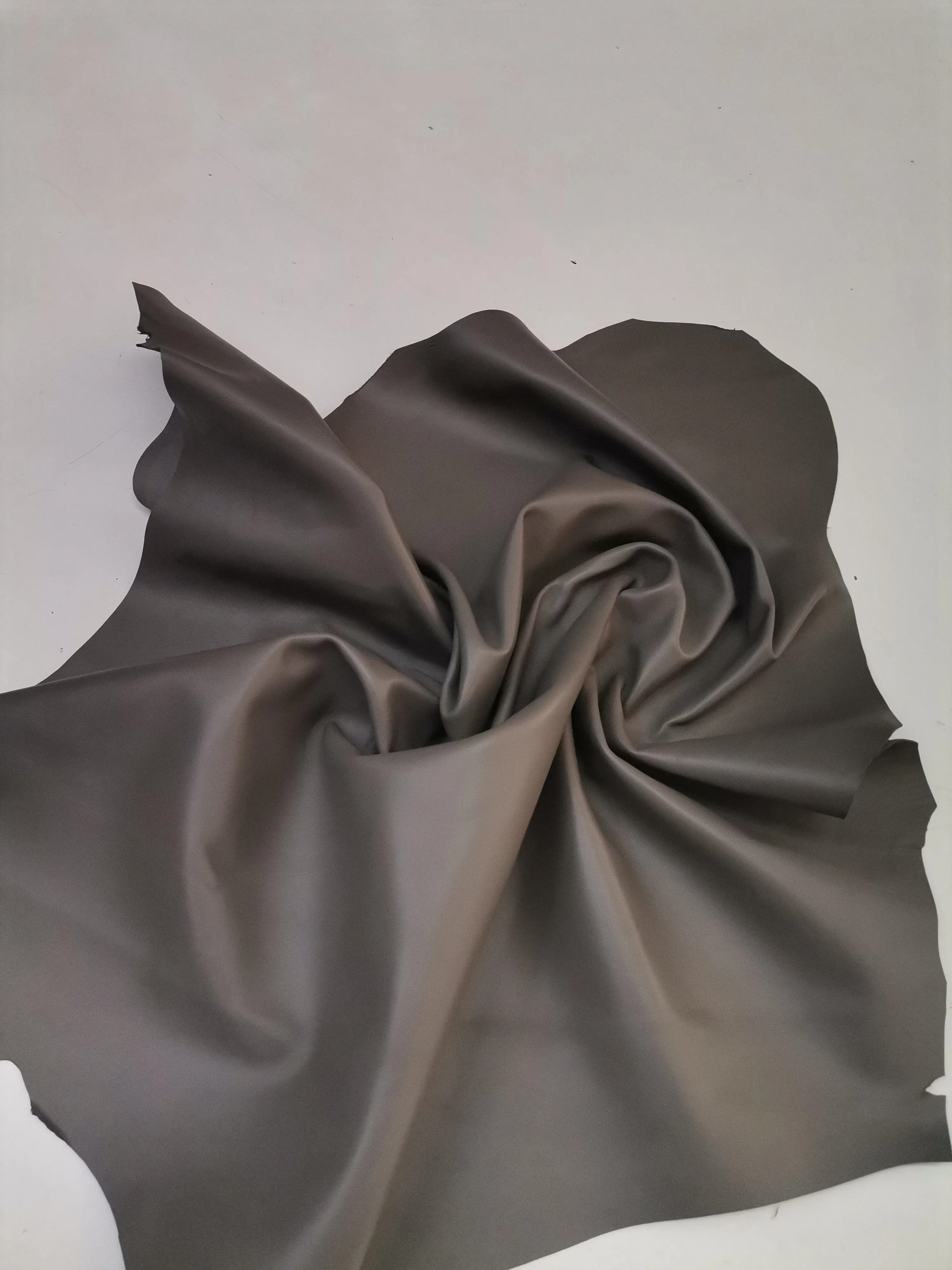 Sheep Nappa genuine leather sheets, Lambskin leather hide for crafts col. Warm Grey, thick. 0,9mm (2 1/2oz)