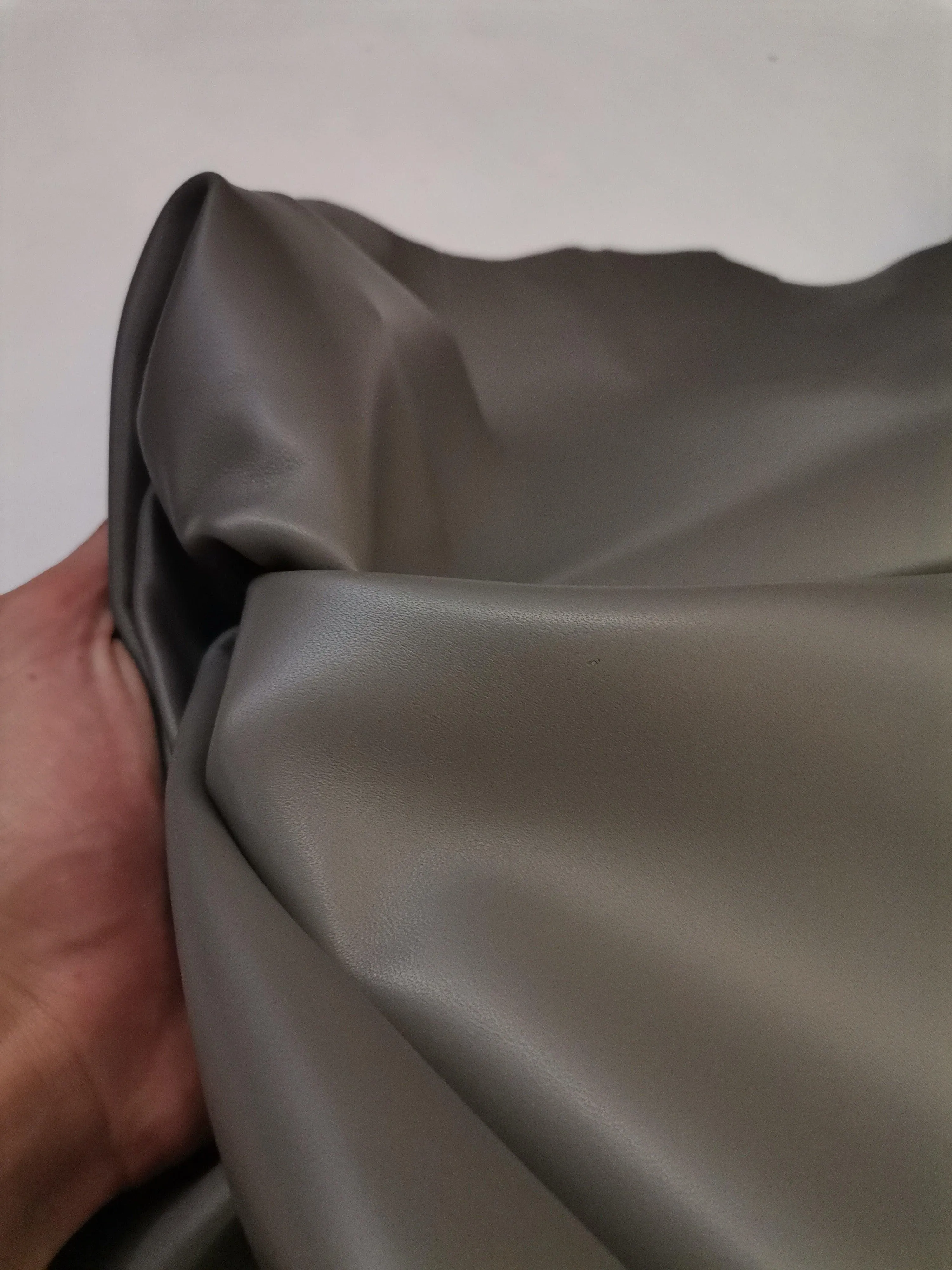 Sheep Nappa genuine leather sheets, Lambskin leather hide for crafts col. Warm Grey, thick. 0,9mm (2 1/2oz)