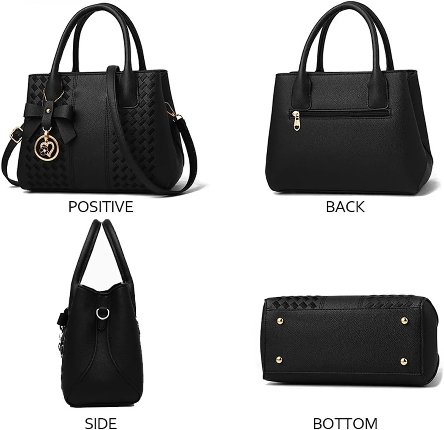 Shoulder Bags Women Handbags PU Leather Totes Bag Top-Handle Embroidery Crossbody Shoulder Bag Lady Simple Style Hand Bags(Blue)