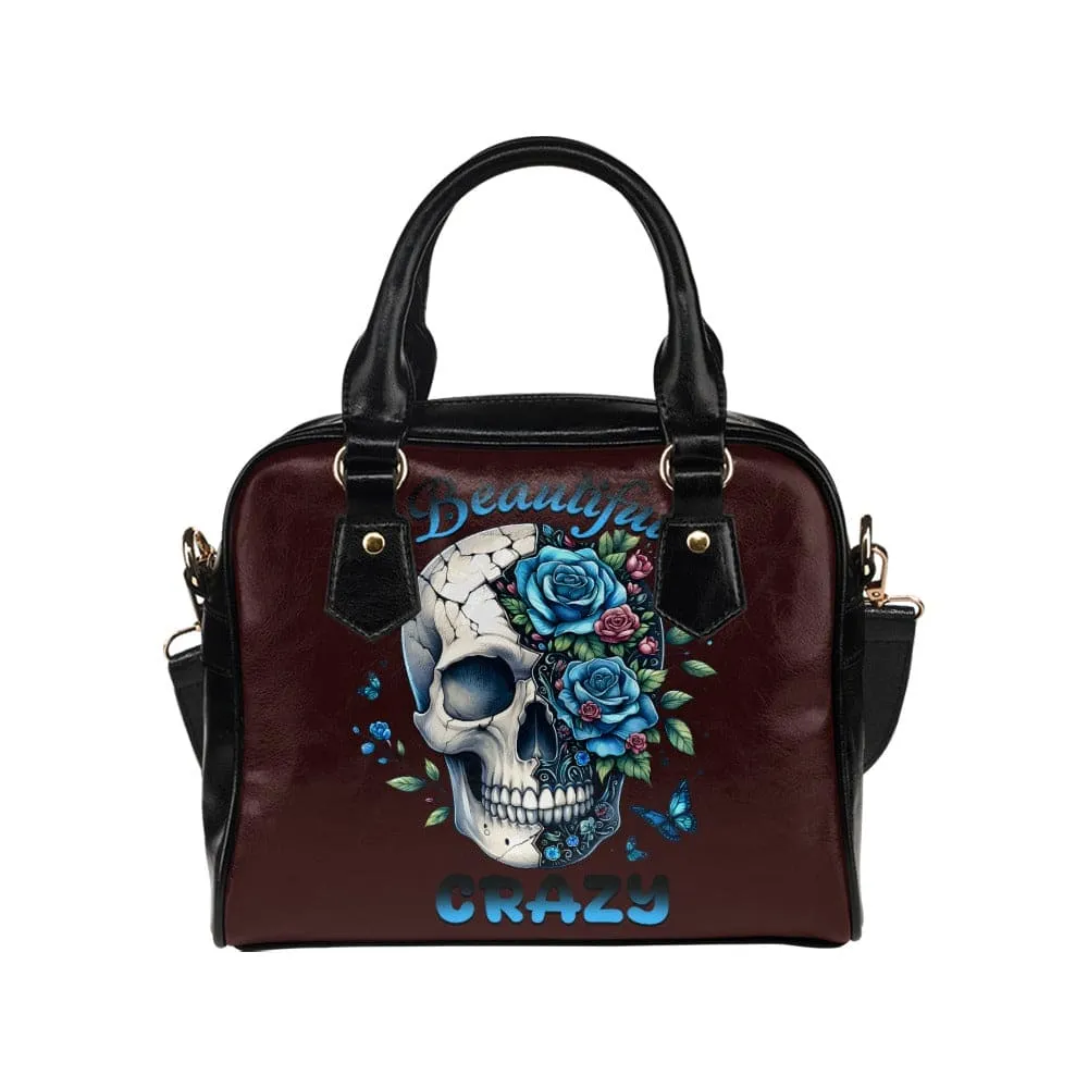 Skull Floral Beautiful Crazy Shoulder Handbag