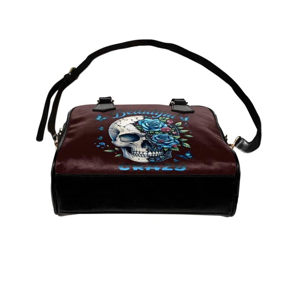 Skull Floral Beautiful Crazy Shoulder Handbag