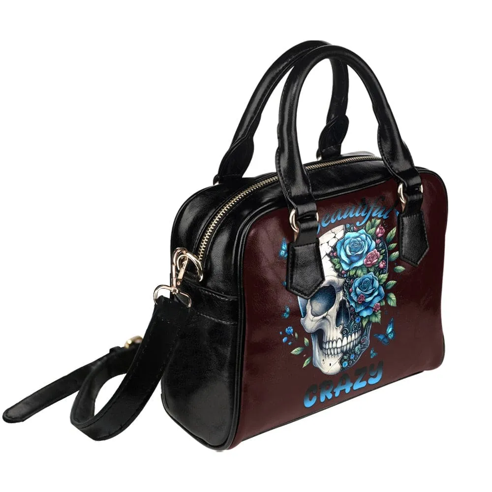 Skull Floral Beautiful Crazy Shoulder Handbag