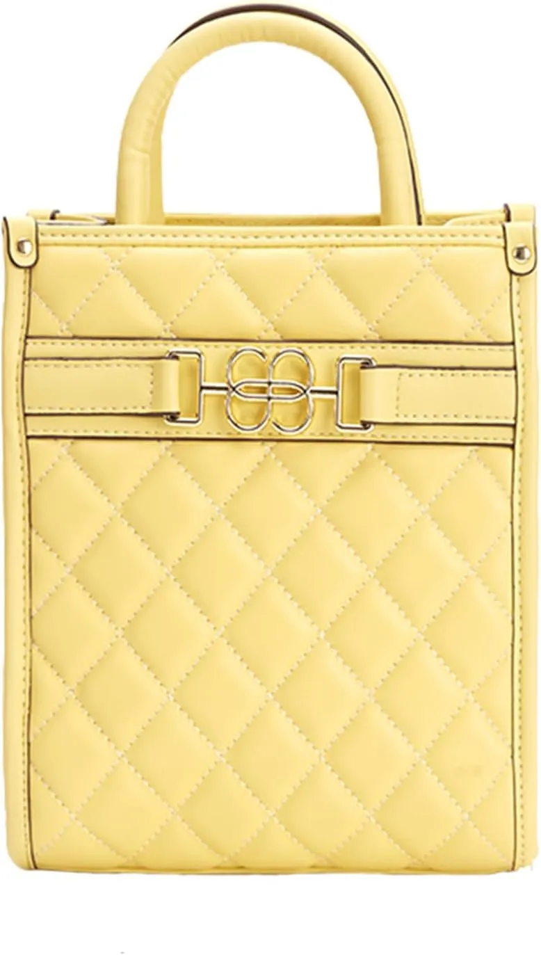Small Leather Tote Bags for Women: Genuine Leather Shoulder Handbag - Quilted Crossbody Purse for Travel Work
