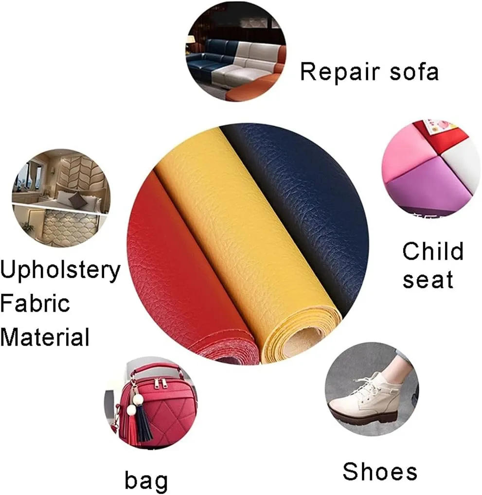Soft Vinyl Interior Leather Fabric, Size 1, 39.4x55.1 inches, 0.75mm Thick Artificial Leather Material, Suitable for Handbags, Interior Decoration Crafts, car Seats, Sofas, Chair DIY Crafts - Light Go