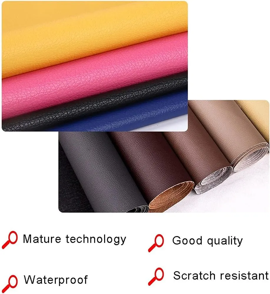 Soft Vinyl Interior Leather Fabric, Size 1, 39.4x55.1 inches, 0.75mm Thick Artificial Leather Material, Suitable for Handbags, Interior Decoration Crafts, car Seats, Sofas, Chair DIY Crafts - Light Go