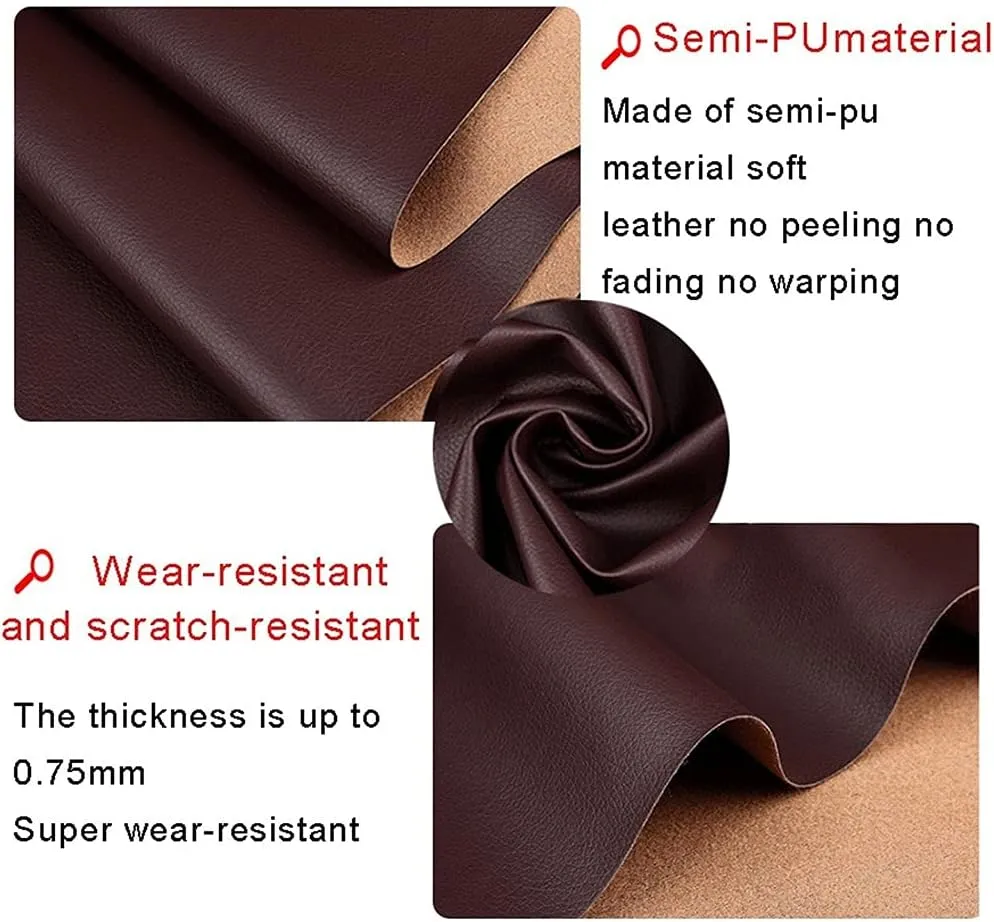 Soft Vinyl Interior Leather Fabric, Size 1, 39.4x55.1 inches, 0.75mm Thick Artificial Leather Material, Suitable for Handbags, Interior Decoration Crafts, car Seats, Sofas, Chair DIY Crafts - Light Go
