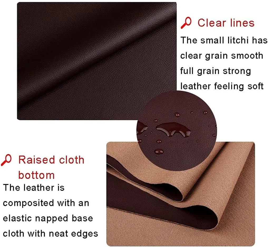 Soft Vinyl Interior Leather Fabric, Size 1, 39.4x55.1 inches, 0.75mm Thick Artificial Leather Material, Suitable for Handbags, Interior Decoration Crafts, car Seats, Sofas, Chair DIY Crafts - Light Go