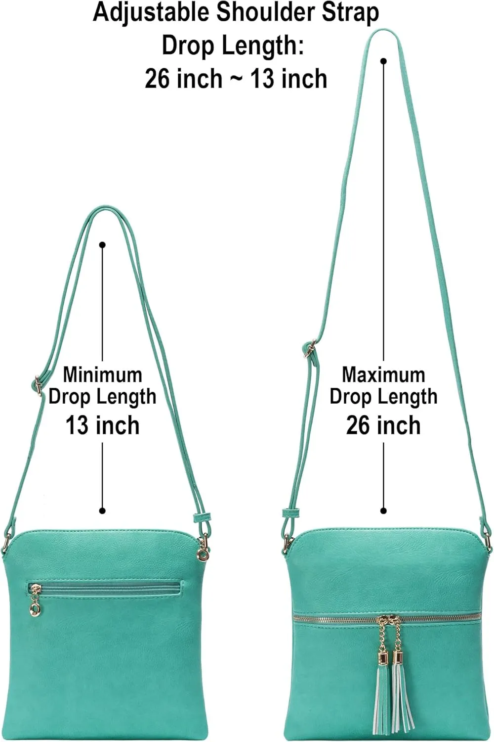 Solene Womens Lightweight Medium Crossbody Purse with Tassel, Perfect Size Crossbody Bags for Daily Use, travel
