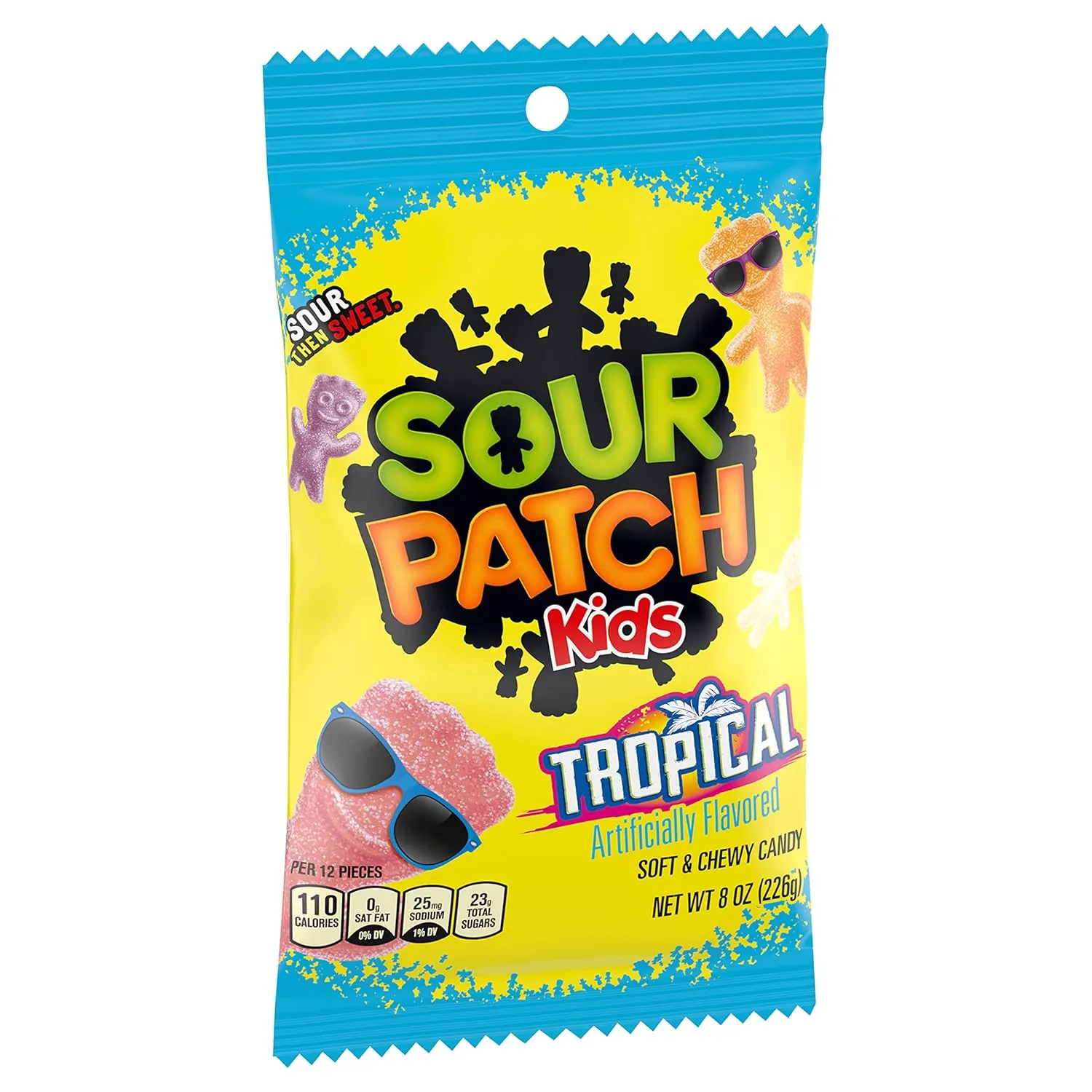 SOUR PATCH KIDS Tropical Soft & Chewy Candy, Bulk Candy, 12-8 oz Bags