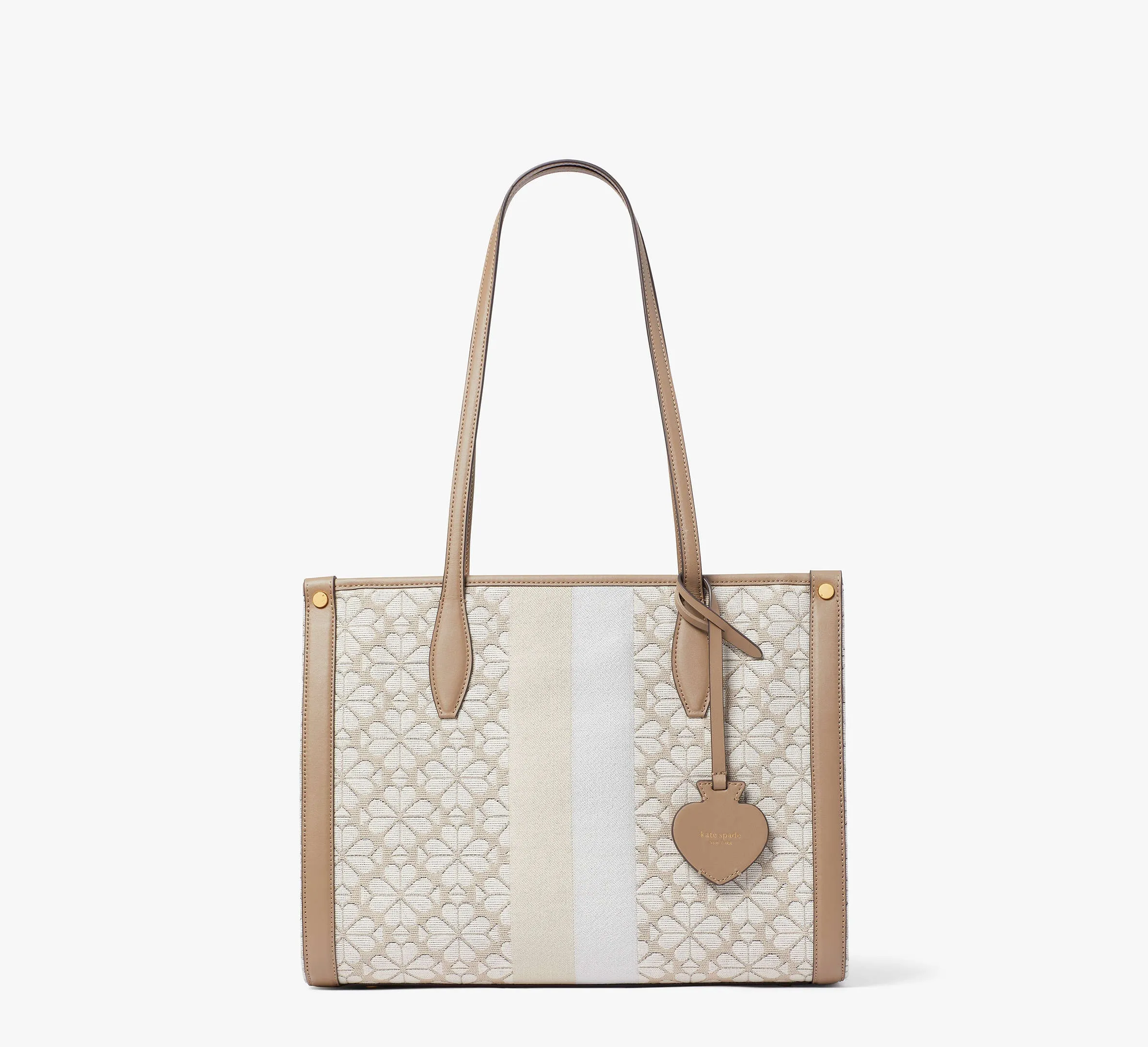 Spade Flower Jacquard Stripe Market Medium Tote