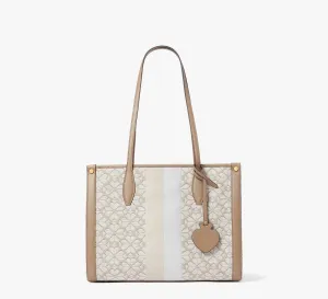 Spade Flower Jacquard Stripe Market Medium Tote