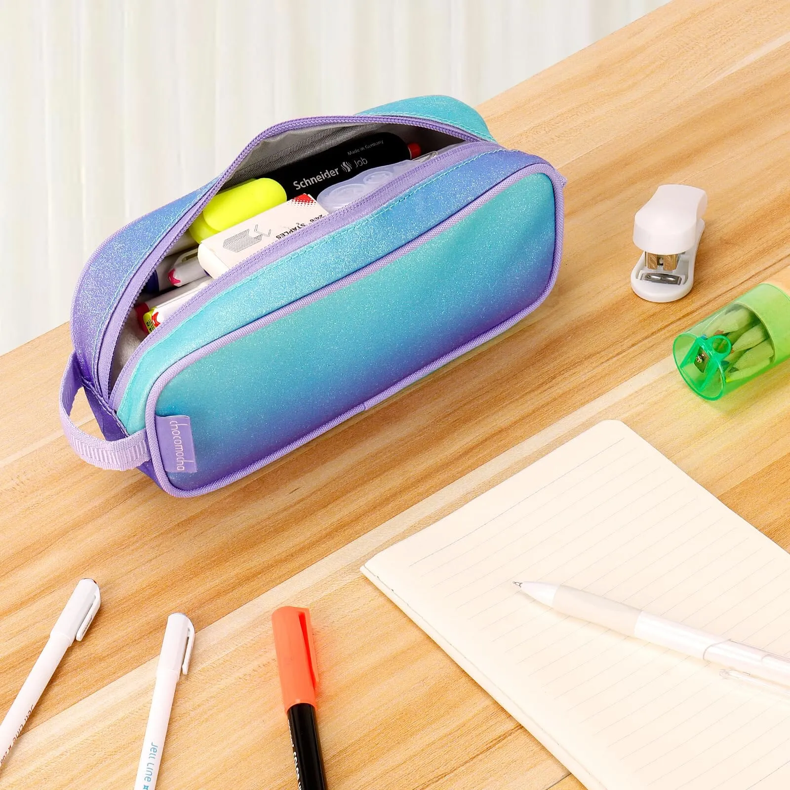 Sparking Gradient Colorful Purple Pencil Bag