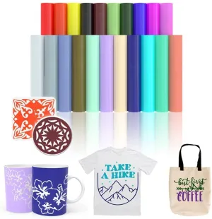 SPECUT XINPOCUT infusible Transfer Ink Sheets(21pcs/Set, 12''x12'') - Solid Color Paper Sublimation for Cricut Mug Press, Silhouette Cameo or Heat