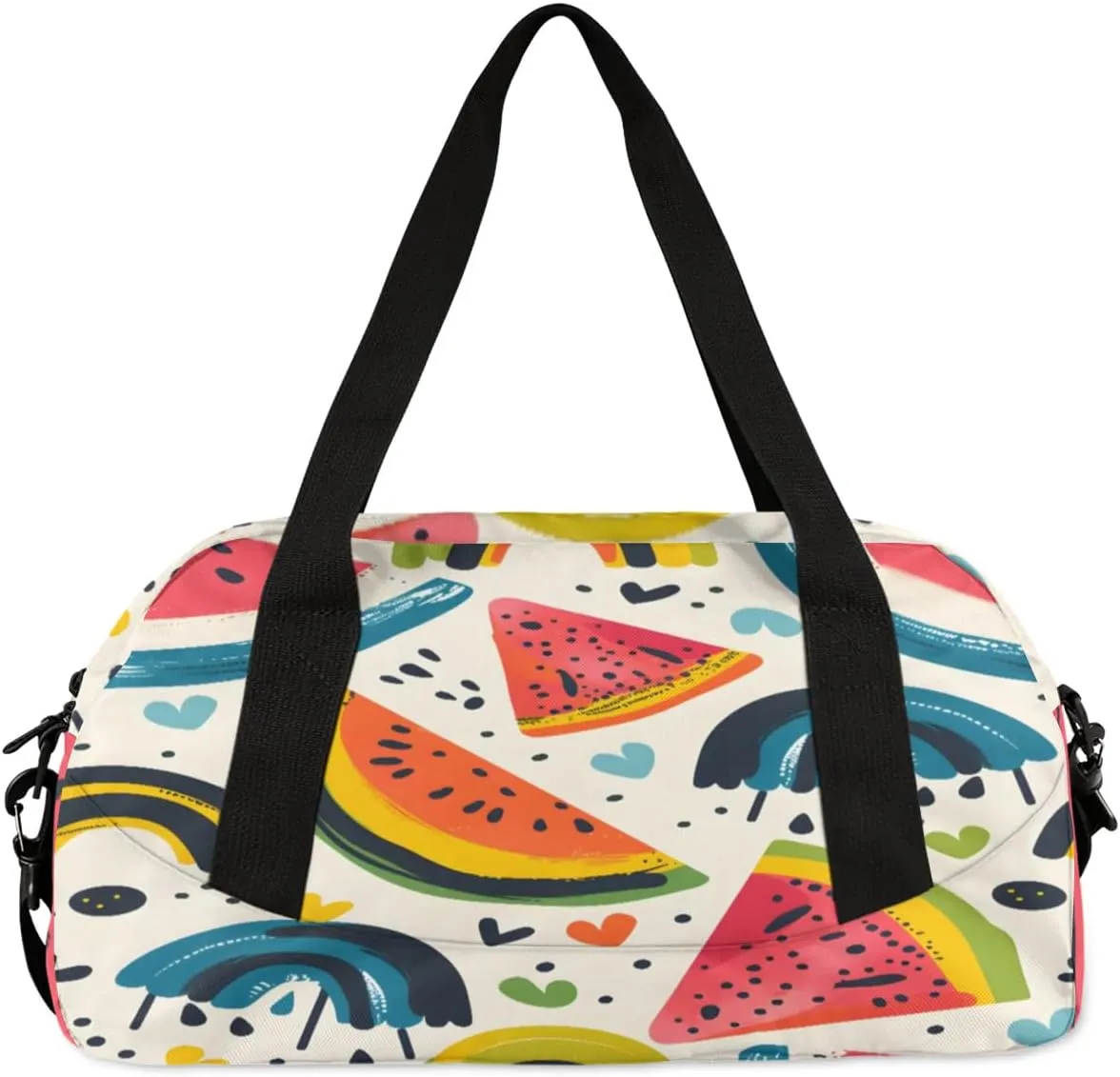 Sport Duffel Bag Colorful Watermelon Kids Gym Bag Weekender Overnight Bags for Boys Girls Teens Carry On Workout Travel Bag