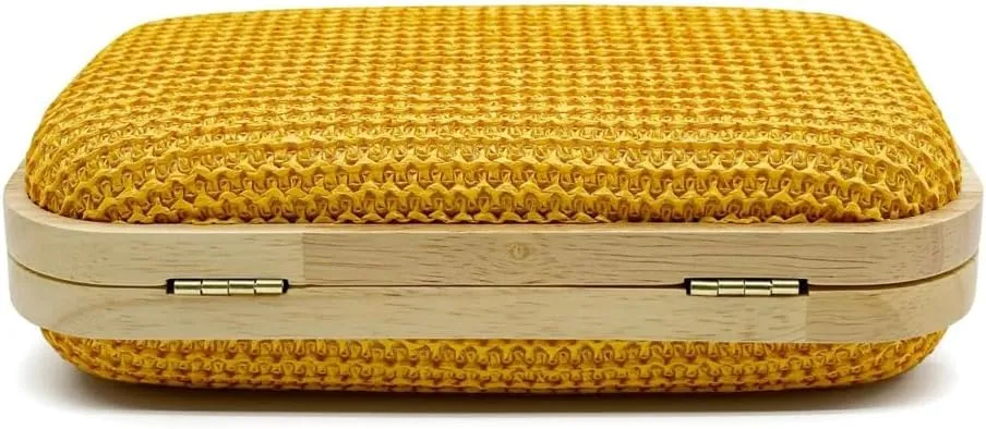 Straw Clutch for Women PP Straw Wooden Purses Handbag Crossbody Bag for Beach Summer Travel 2025