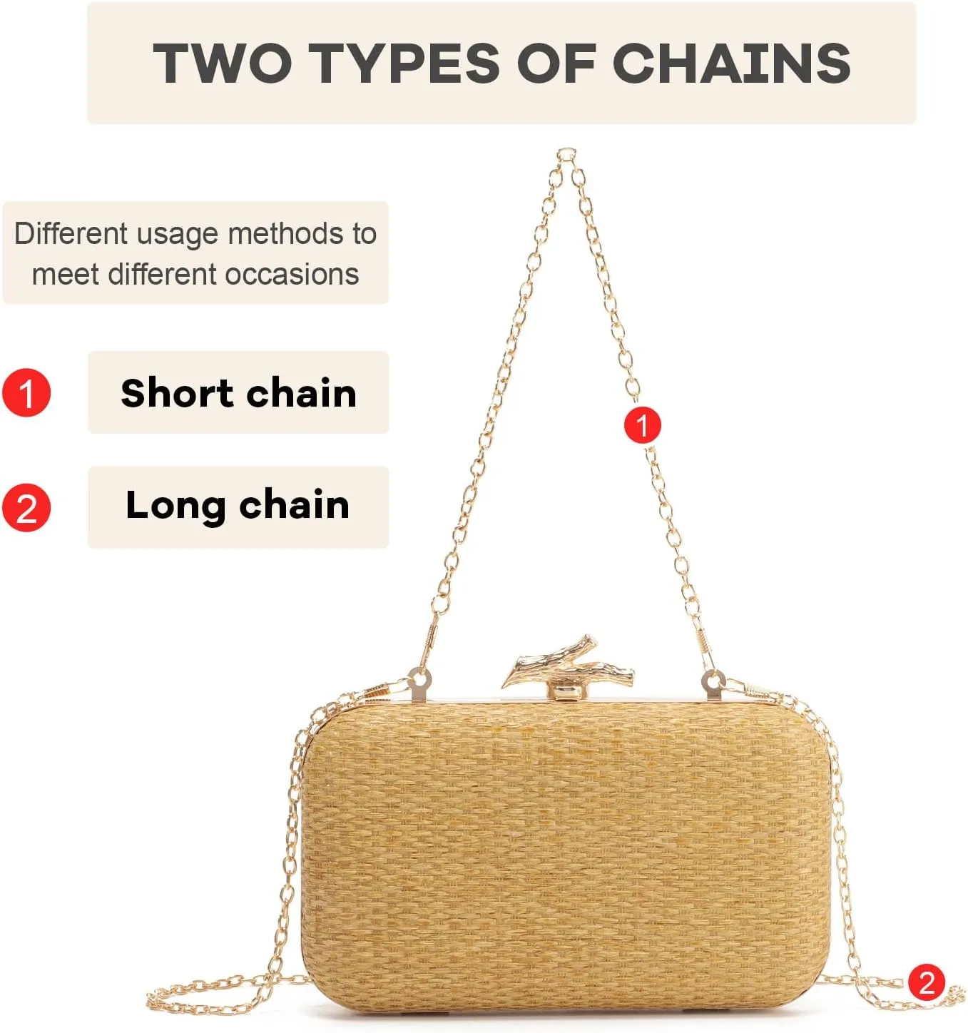 Straw Clutch Purses for Women Formal Summer Evening Bag Woven Handbags