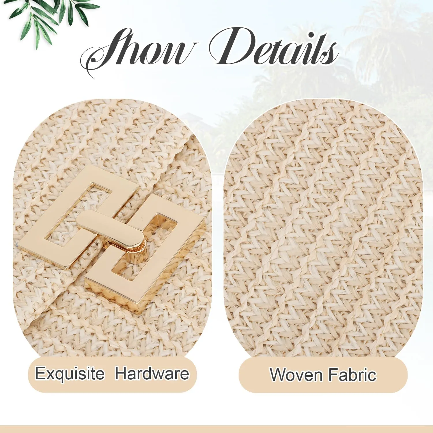 Straw Clutch Purses for Women Summer Beach Bag Woven Purse Wicker Rattan Envelope Clutch for Wedding