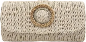 Straw Clutches Purse Women Envelope Bag Straw Crossbody Shoulder Bag Handbag Summers Beach Bag Woven Clutches Handbag