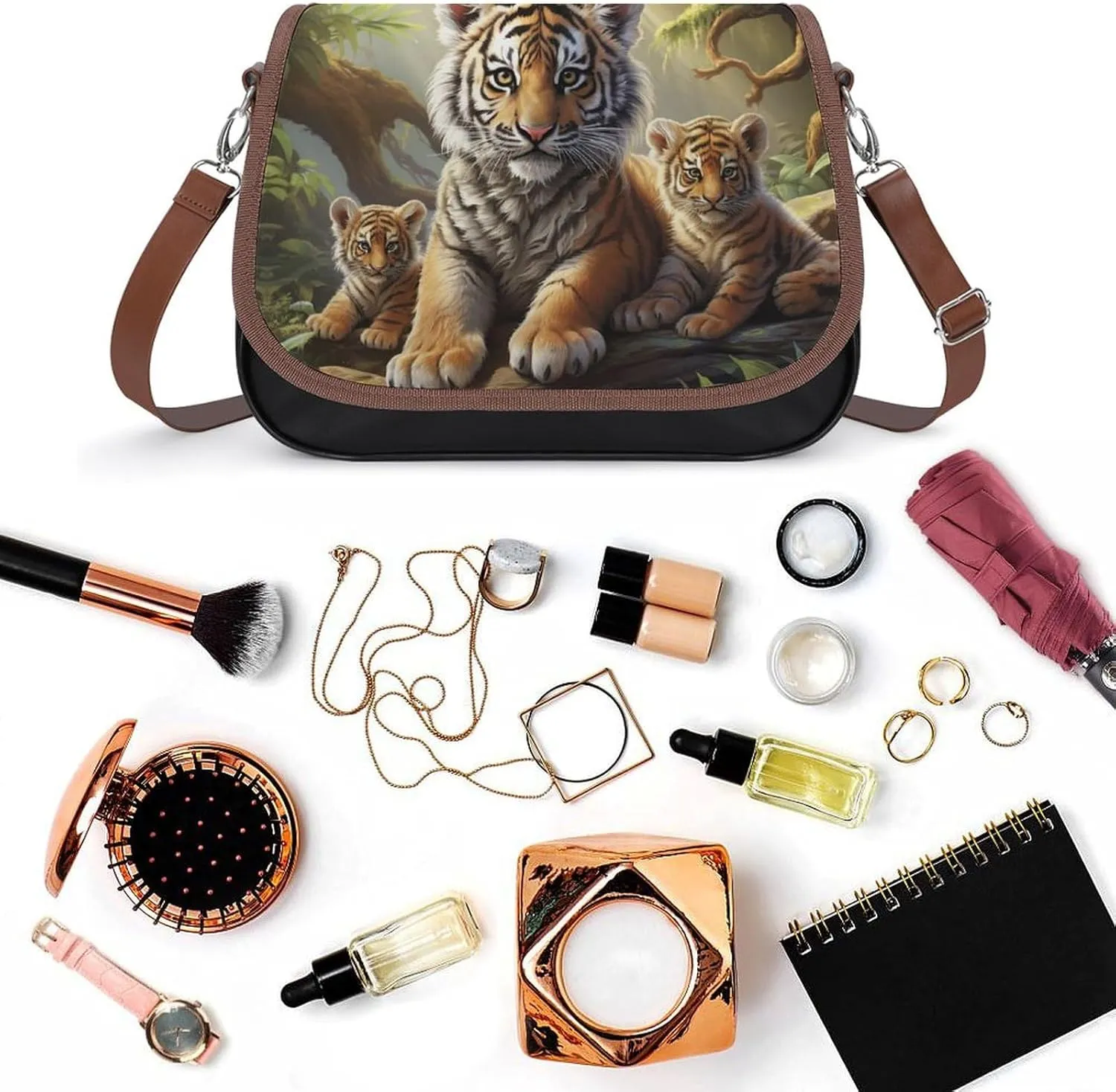 Sugar Skulls Crossbody Bags for Women,PU Leather Tote Bag for Women,Shoulder Bag Purse for Work Shopping Travel