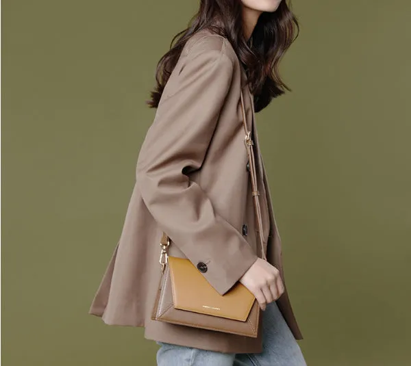 Sunny Bag Genuine Leather Crossbody - Versatile Small Square Bag for Women