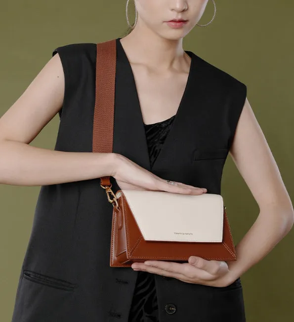 Sunny Bag Genuine Leather Crossbody - Versatile Small Square Bag for Women