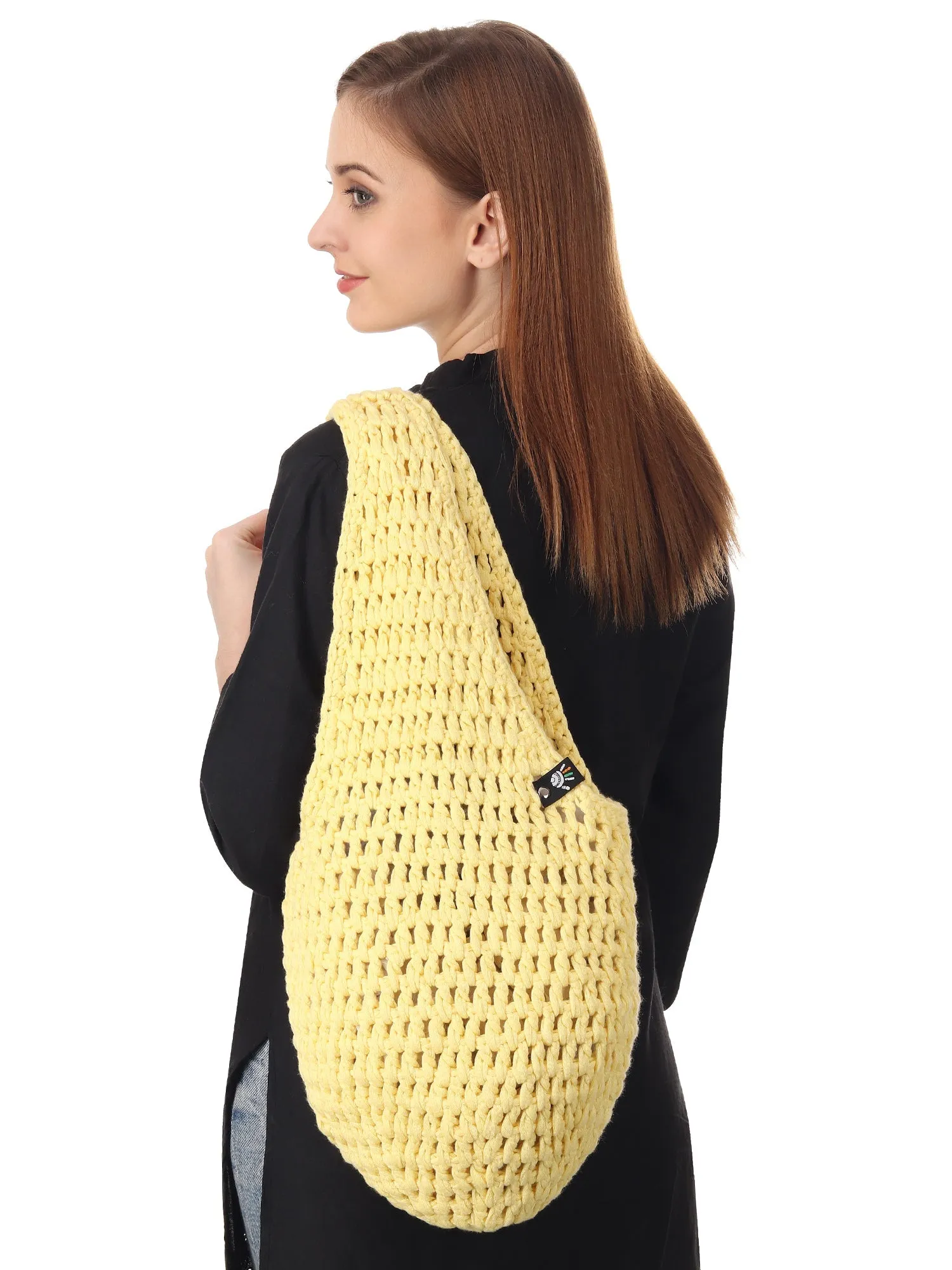 Sunny Yellow Crochet Beach Tote