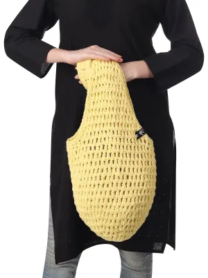 Sunny Yellow Crochet Beach Tote