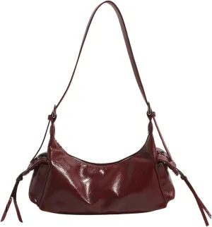 SweatyRocks Women's Retro Leather Shoulder Bags Lace Up Buckle Punk Hobo Clutch Purses