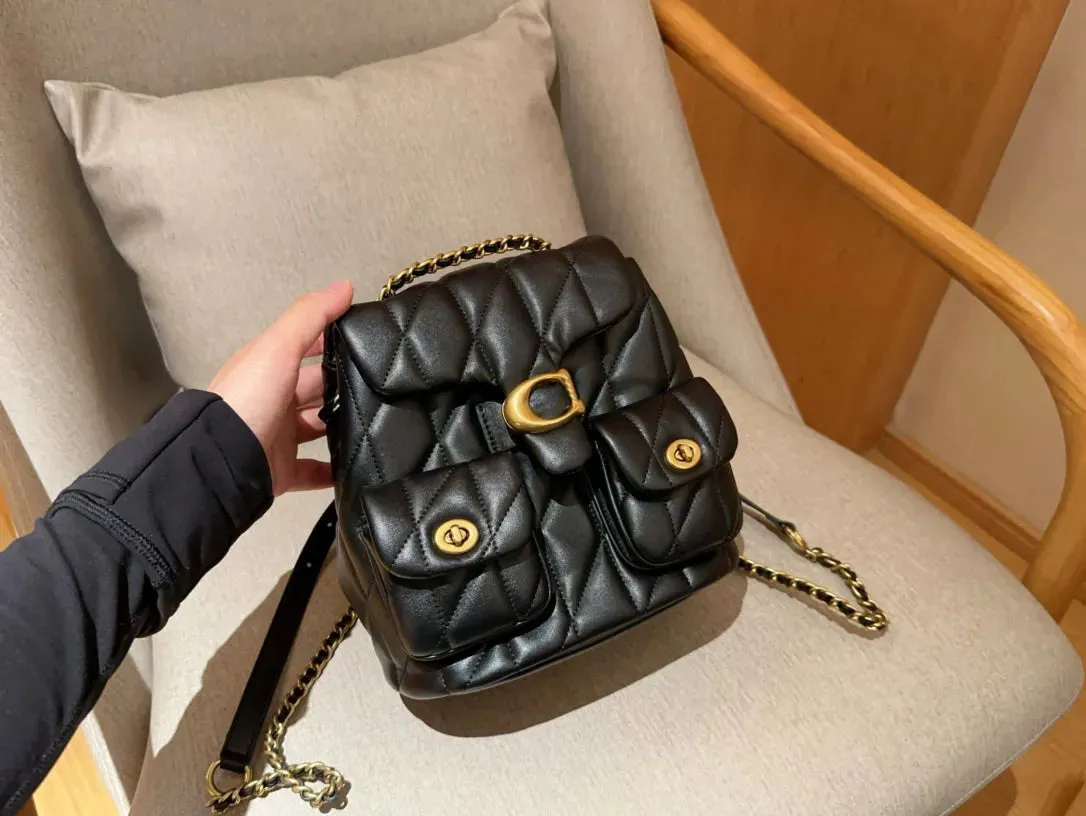 Tabby Backpack With Quilting Designer Bag Crafted of quilted plush ultra-soft nappa leather hybrid style easily converts from backpack to crossbody or shoulder bag