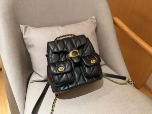 Tabby Backpack With Quilting Designer Bag Crafted of quilted plush ultra-soft nappa leather hybrid style easily converts from backpack to crossbody or shoulder bag