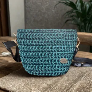 The Arwen – Handmade Crochet Crossbody Bag in Forest Green
