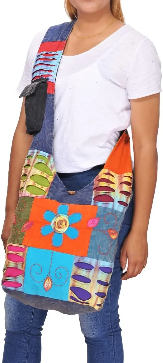 THE COLLECTION ROYAL Hobo Crossbody Bags for Women, Boho Purse, Boho Bag | Hippie Bag, Indie Tote Bag, Cloth Purse for Women