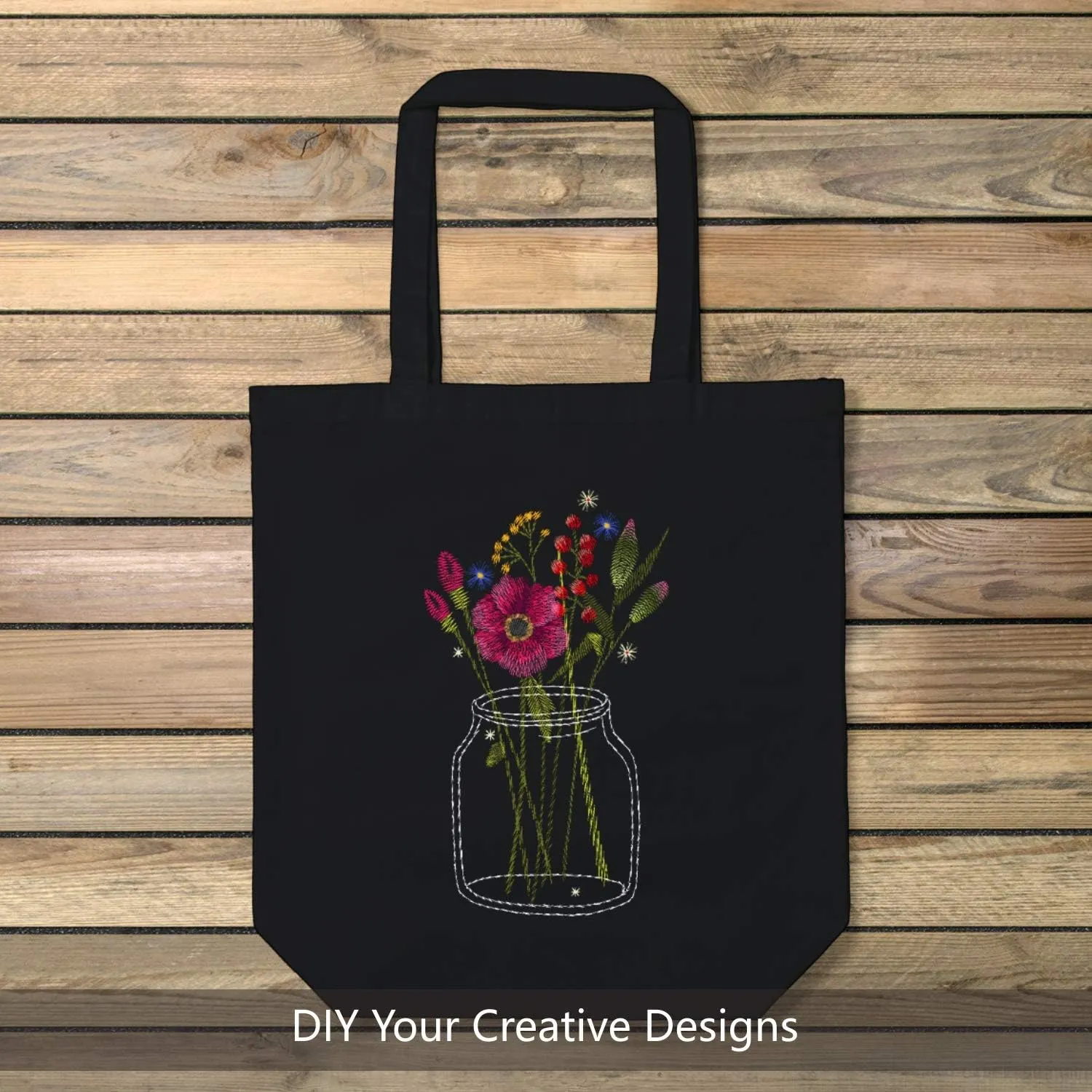 TOPDesign 2 | 6 | 12 Pack Super Strong Large 17.5"x16.5"x5" 10oz Cotton Canvas Tote, Reusable Grocery Shopping Bag, Blank Black Bags for Crafts, DIY Your Creative Designs (Pack of 2)