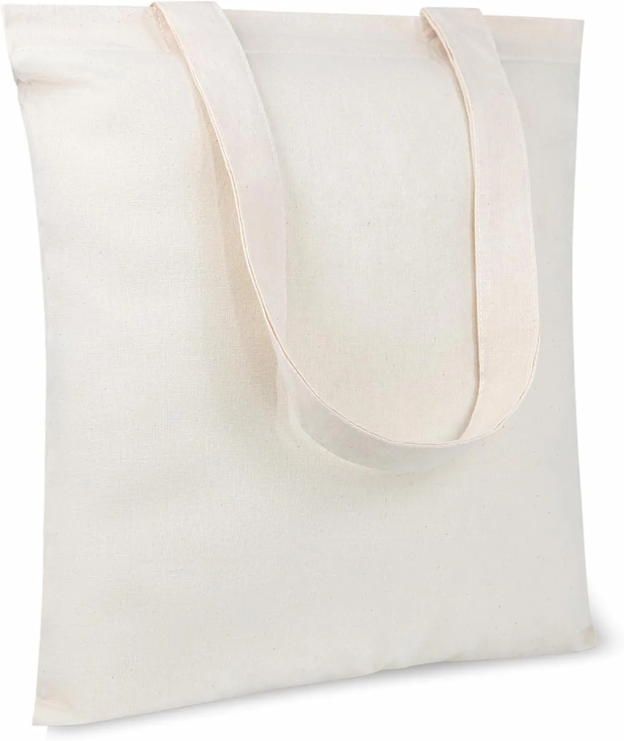 TOPDesign 20-Pack Economical 11.8"x13" Cotton Tote Bags, Lightweight Small Reusable Grocery Shopping Cloth Bags, Suitable for DIY, Advertising, Promotion, Gift, Activity