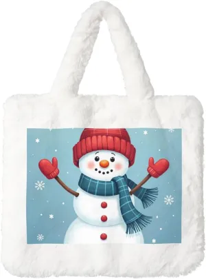 Tote Fluffy Bag Faux Fur Purses for Women Plush Handbag Cute Purse for Autumn Winter