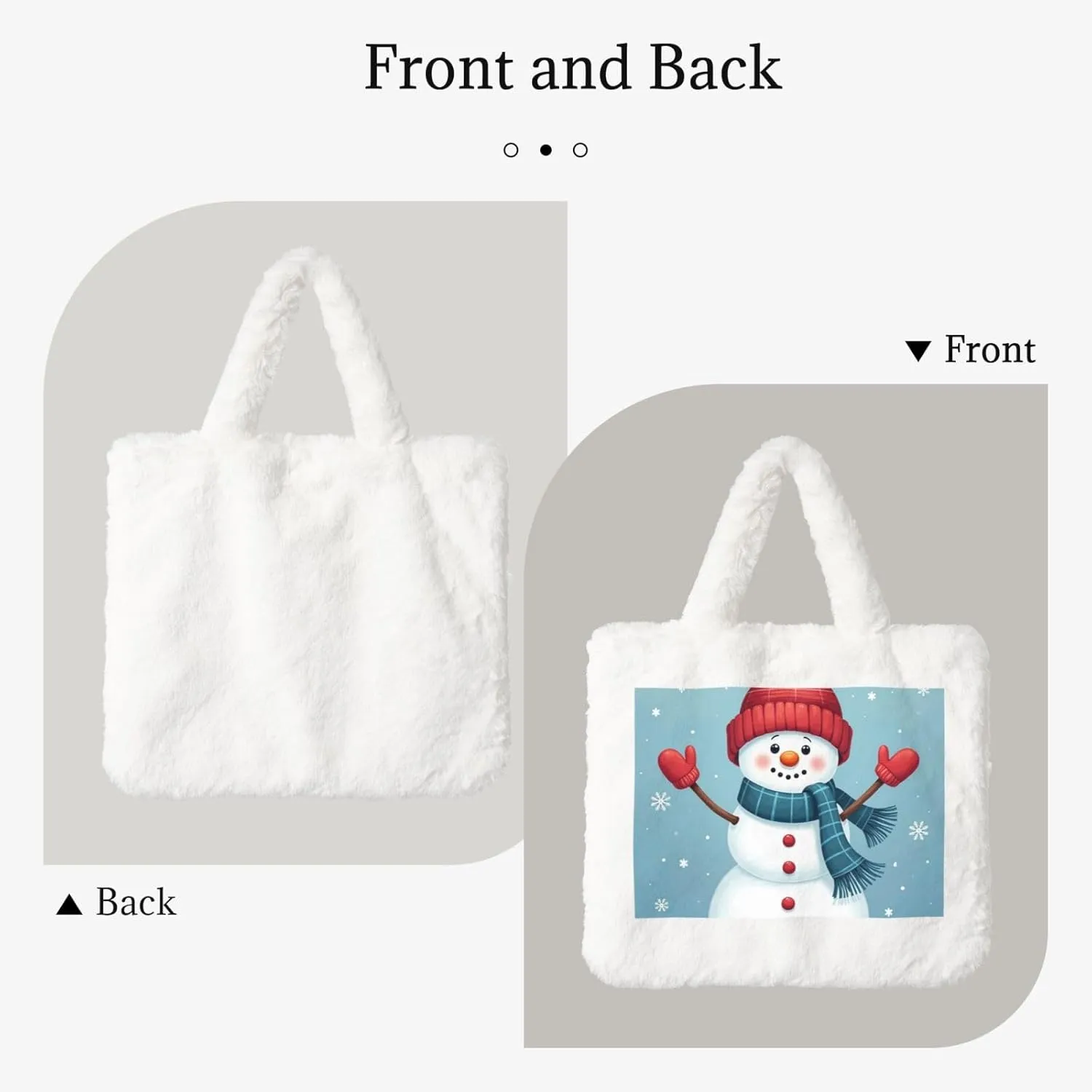 Tote Fluffy Bag Faux Fur Purses for Women Plush Handbag Cute Purse for Autumn Winter