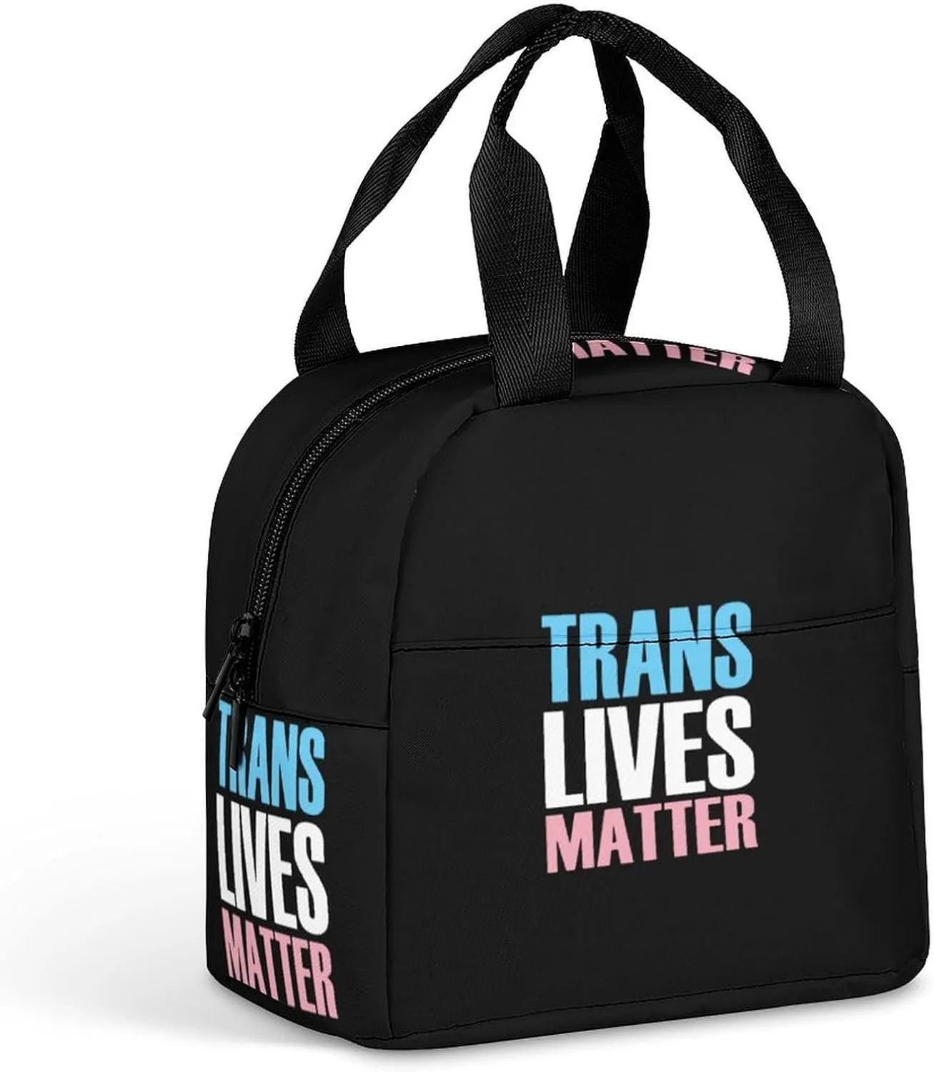 Trans Transgender Lives Matter -LGBT Pride Insulated Meal Tote Bag Portable Lunch Box Container Food Handbags for Men Women