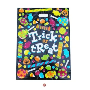 Trick or Treat Candy Bags (100 total plastic treat bags in 2 bags) 21¢ each