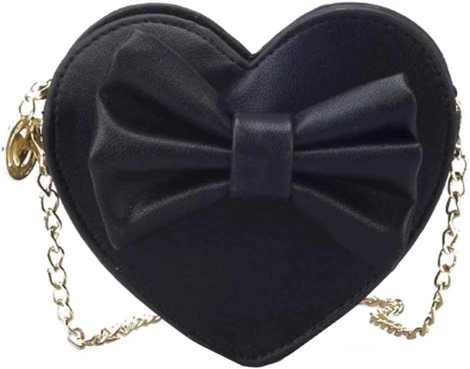U Scinan Women Cute Bowknot Heart Shape Shoulder Bag Crossbody Handbags Coin Change Purse