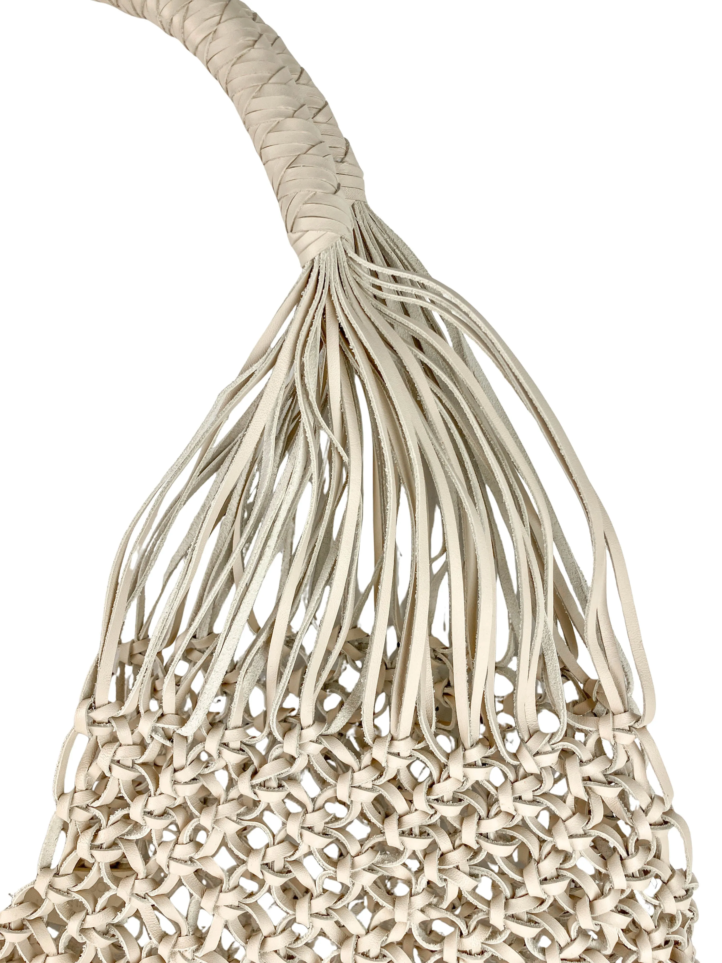 Ulla Johnson Tulia Large Knotted Hobo Bag in Alabaster