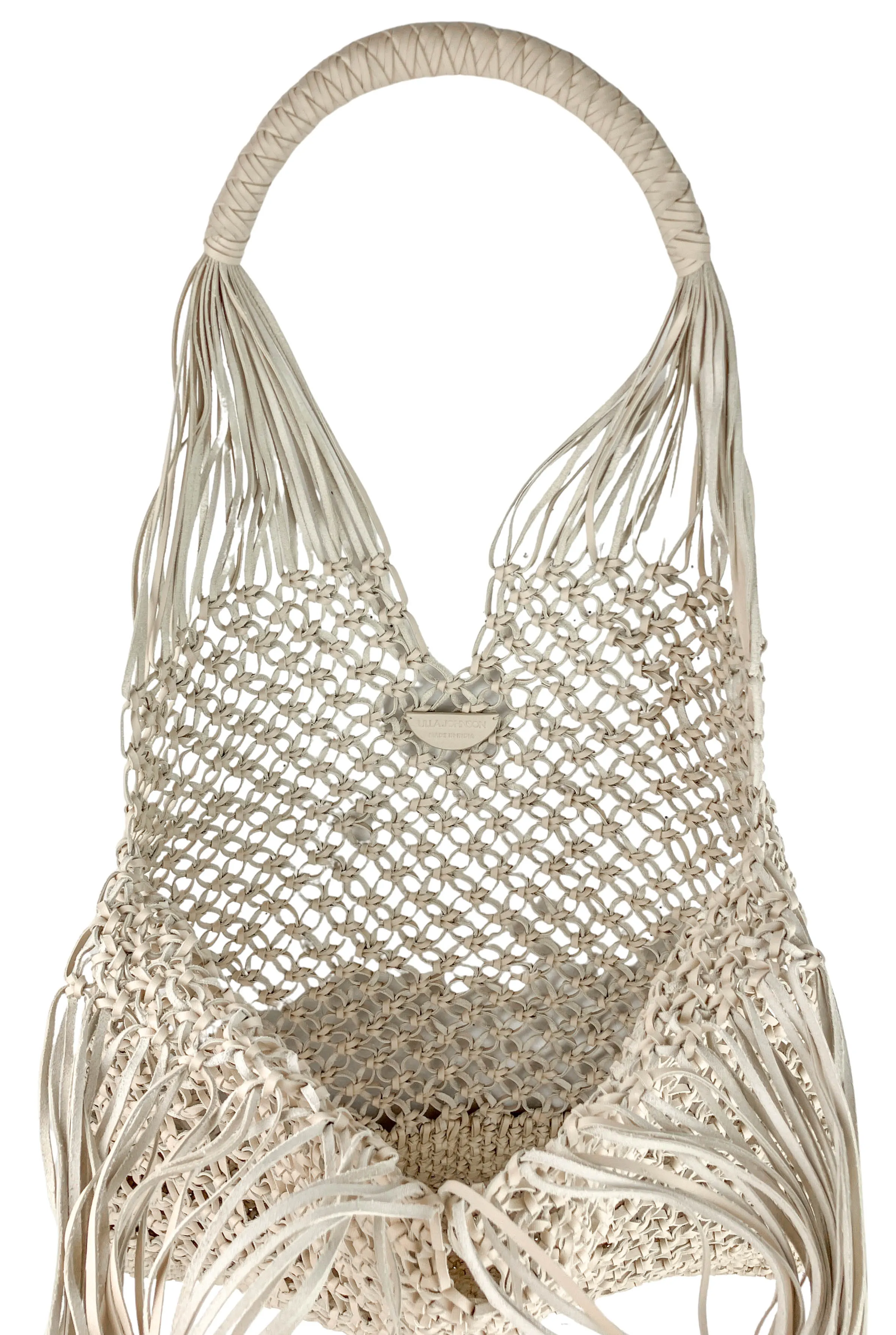 Ulla Johnson Tulia Large Knotted Hobo Bag in Alabaster