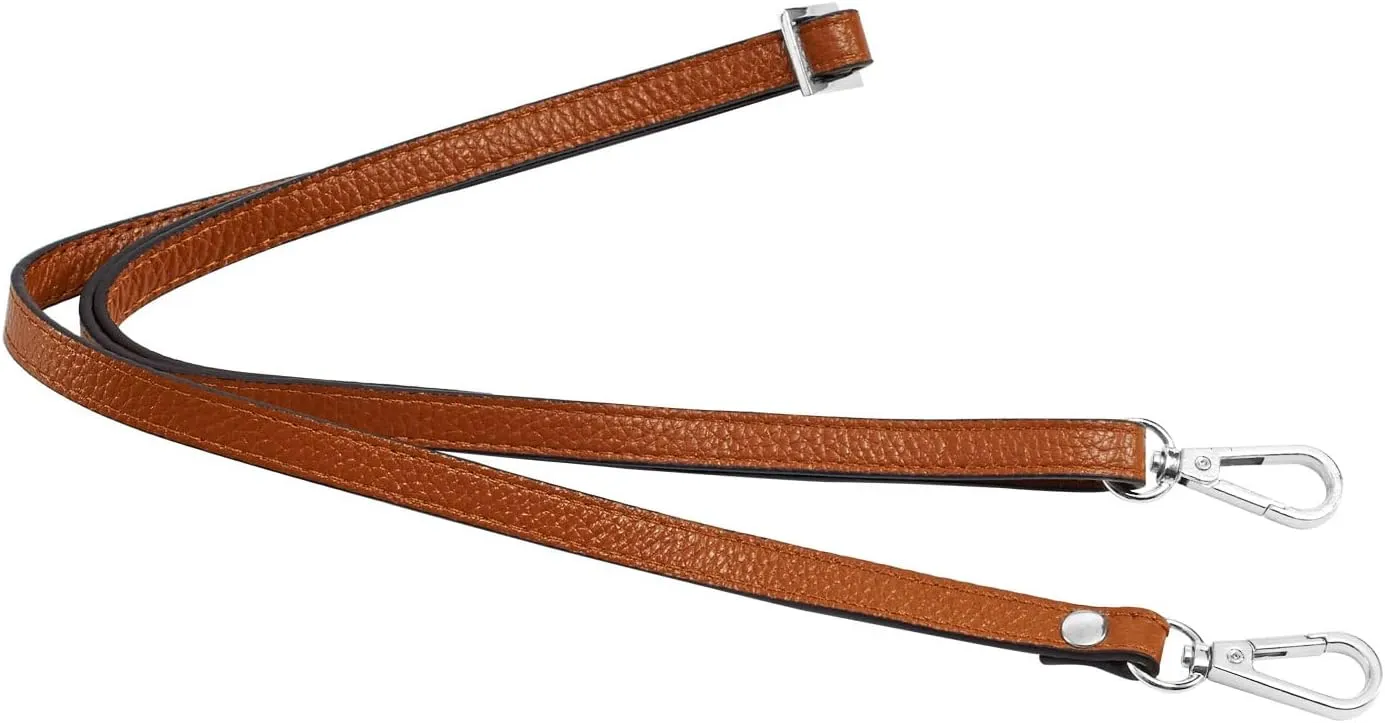 VanEnjoy Full Grain Leather Adjustable Replacement Strap Cross Body Bag Purse, 26-51" Long,0.47“Wide
