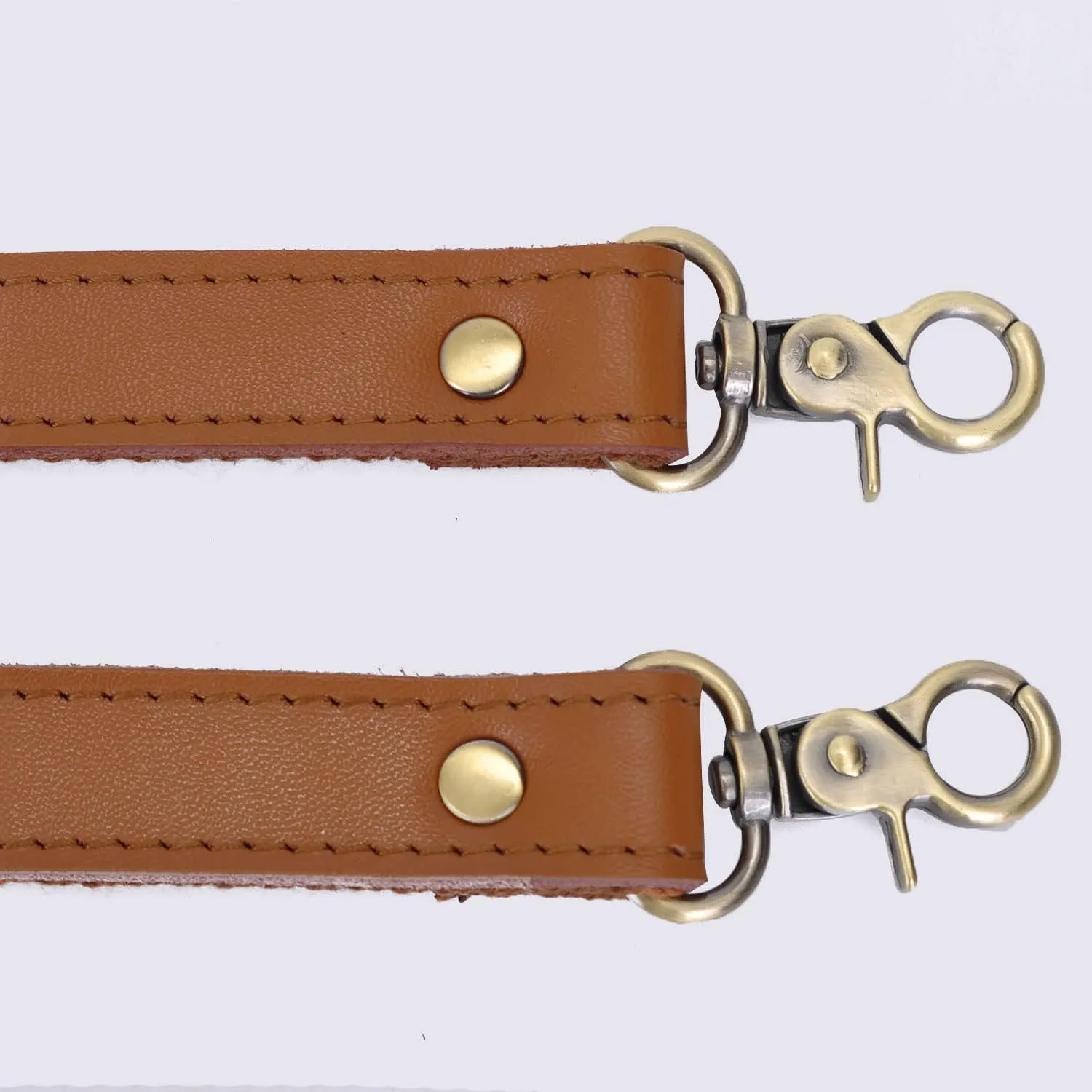 VanEnjoy Pair Genuine Leather Purses Strap Sewing Canvas Backing Bag Handles Replacement